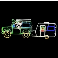 Santa Towing Caravan Rope Light Motif