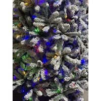 7.5 Foot Canadian Pre-Lit Snow Pine Christmas Tree