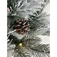 60cm Warm White Pre-lit Snow Christmas Wreath