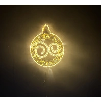 Warm White Swirl Bauble Rope Light Motif 