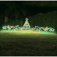 5m Long Tree with Swirls Rope Light Motif