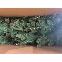 270cm mixed leaf Prelit Glitter Christmas Garland