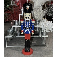 4' Resin Christmas Nutcracker  - blue jacket