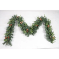 2.7M Green Mixed Leaf  Christmas Garland