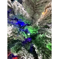 7.5 Foot Canadian Pre-Lit Snow Pine Christmas Tree