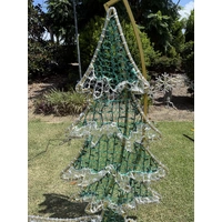 2D Golden Arch with Snowflakes Reindeer and Trees Rope Light Motif