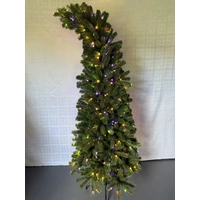 8 Foot Grinch Bent Green Pre-Lit Christmas Tree (dual colour)
