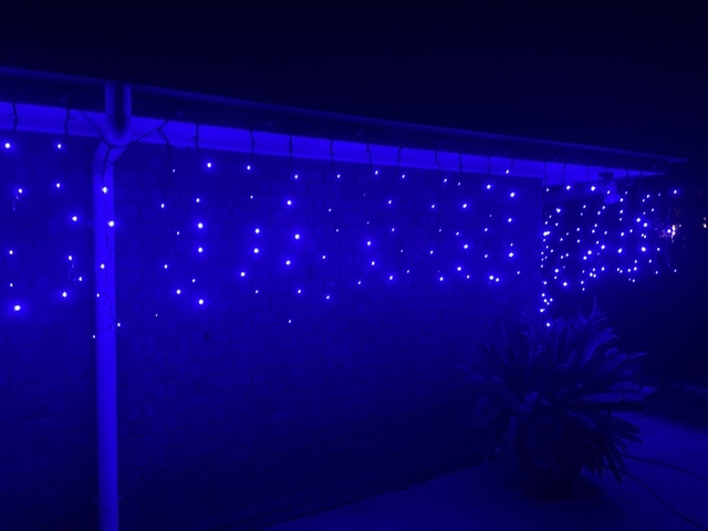 10m Blue Led Curtain Light With Waterfall Effect