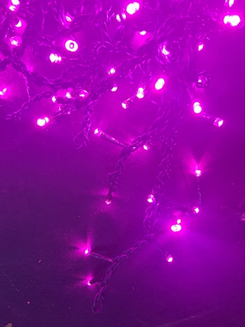 10m pink LED icicles