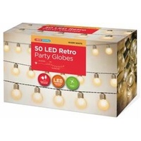 LED Warm White Retro Party Lights - 7.3m