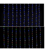 LED Blue and White Cascading Curtain 1.5m x 2m Drop