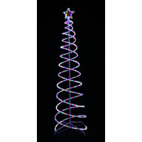 1.8m LED Multi Rope Light Spiral Tree