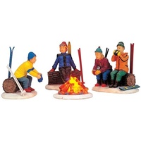 Lemax Skier's Camp Fire, Set of 4 -Avail August 2023