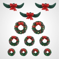 Garland and Wreaths, Set of 12 