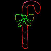 127cm Tall Candy Cane Rope Light Motif