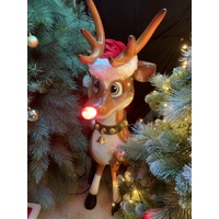 Resin Sitting Funny Reindeer with light up nose
