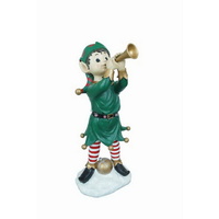 36" Resin Elf Playing Horn