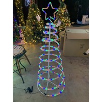 3D Multi Coloured Spiral Tree - 150cm