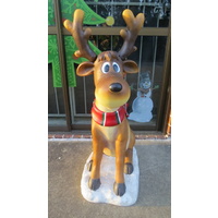 38" Tall Resin Sitting Reindeer