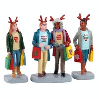 Lemax Girls Christmas Shopping Trip, Set of 3 -Available August 2024