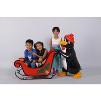 Christmas Sleigh with Penguin