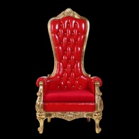 New Red Resin Santa Throne