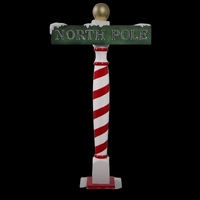 6' Resin North Pole Sign 