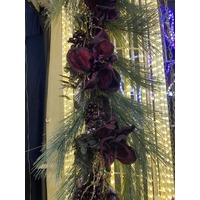 Large Deep Red Flower Garland 270cm