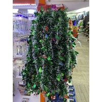 5m Snow Tipped Tinsel with Foil Holly & Berries