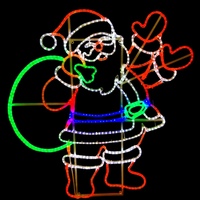 Large LED Santa Claus Waving 