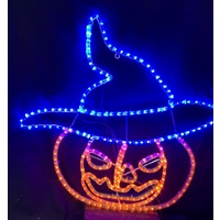 LED Halloween Witches Pumpkin Head with Hat