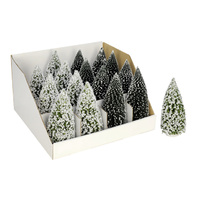Snow Flocked Bristle Tree 14cm Tall
