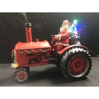 LED Santa Tractor with Smoke and Lights