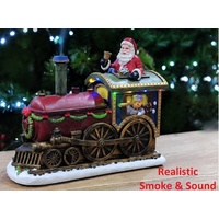 LED Santa Train with Smoke and Lights