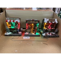 Light up Christmas Shop Villages - 3 assorted