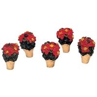 Lemax Poinsettias, Set of 5  Available August 2024