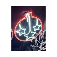 Neon LED Flex Strip Flashing Bauble with Stars