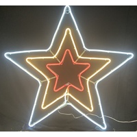 LED Neon Flex White/Red/Warm White Star