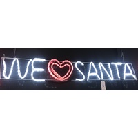 LED Frosted We Love Santa Motif