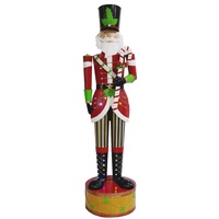 Metal LED Santa Nutcracker 218cm Tall