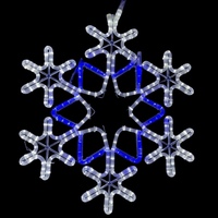 LED Blue and White Snowflake Rope Light Motif