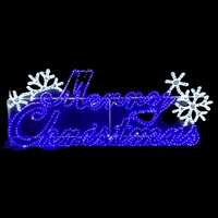 Merry Christmas with Snowflakes Rope Light Motif