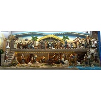 Large Nativity Town Scene with LED lights- 125cm long