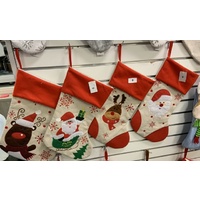 Christmas Stockings with Embroidery- 4 assorted choices