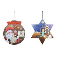 Christmas Counddown Plaque - 2 assorted
