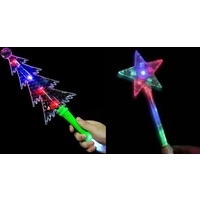 Light Up Tree/Star Wand - 2 assorted