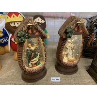 Glitter Swirl LED Nativity Scene - 2 assorted