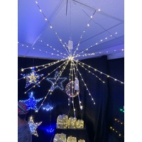 Warm White LED Starry Wire Starburst - 70cm