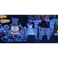 LED Acrylic Reindeer with Sleigh