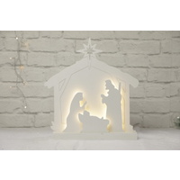 LED Nativity Scene with Star Laser Cut